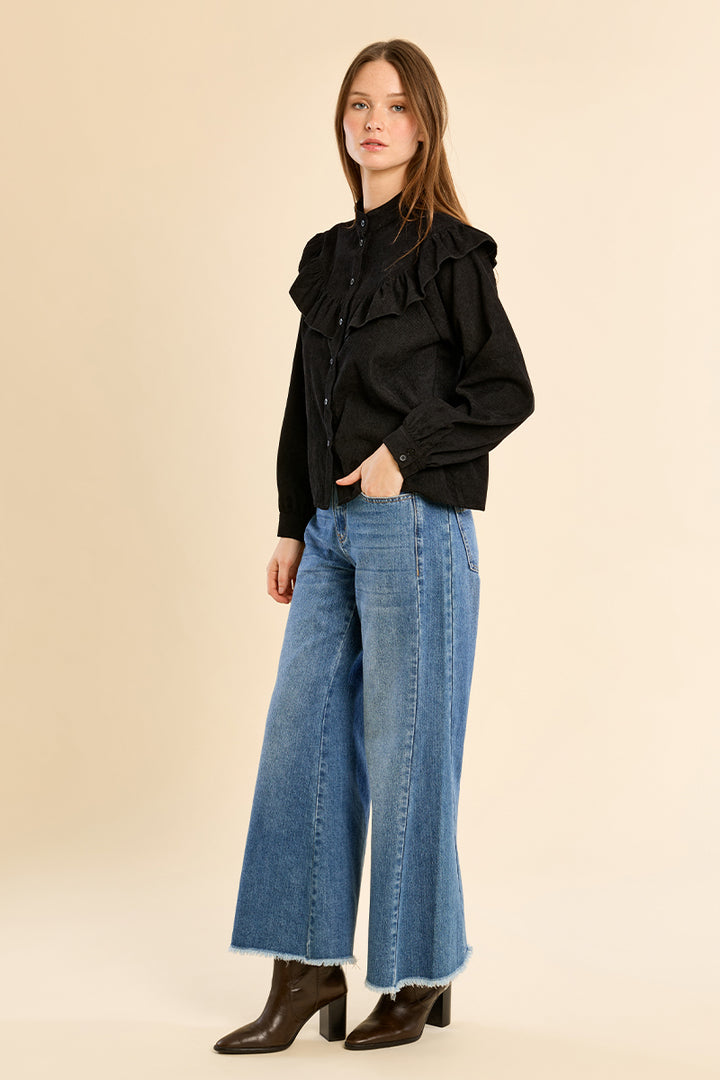 Camisa volantes pana MOLLY BRACKEN