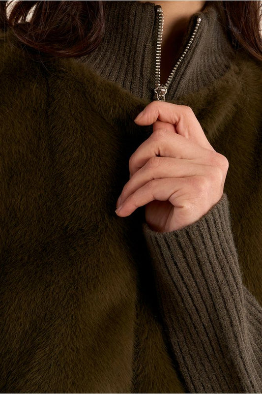 Chaqueta de punto y peluche MOLLY BRACKEN