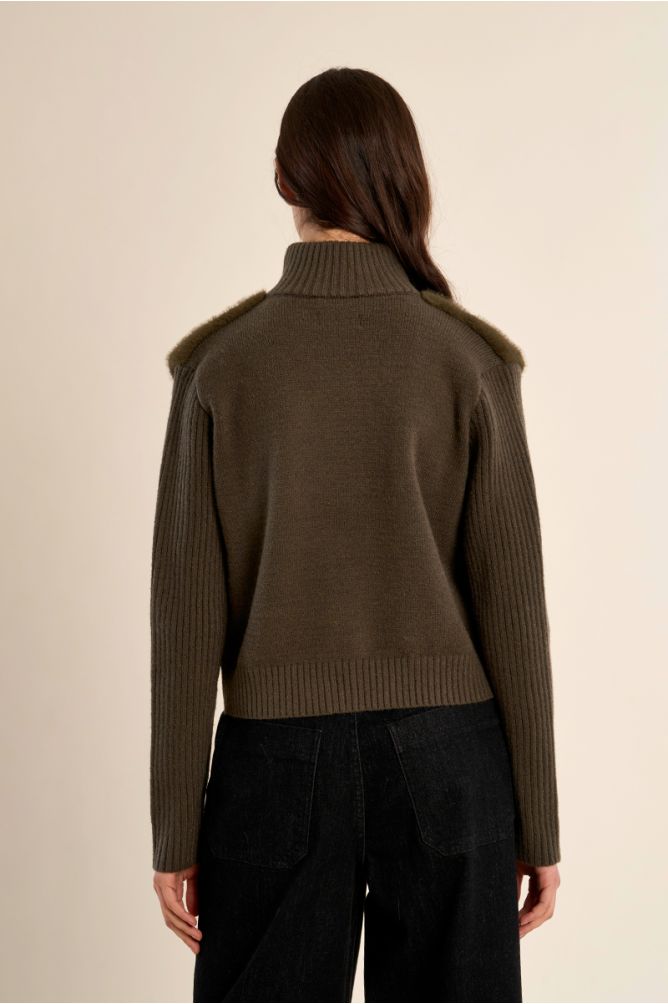 Chaqueta de punto y peluche MOLLY BRACKEN