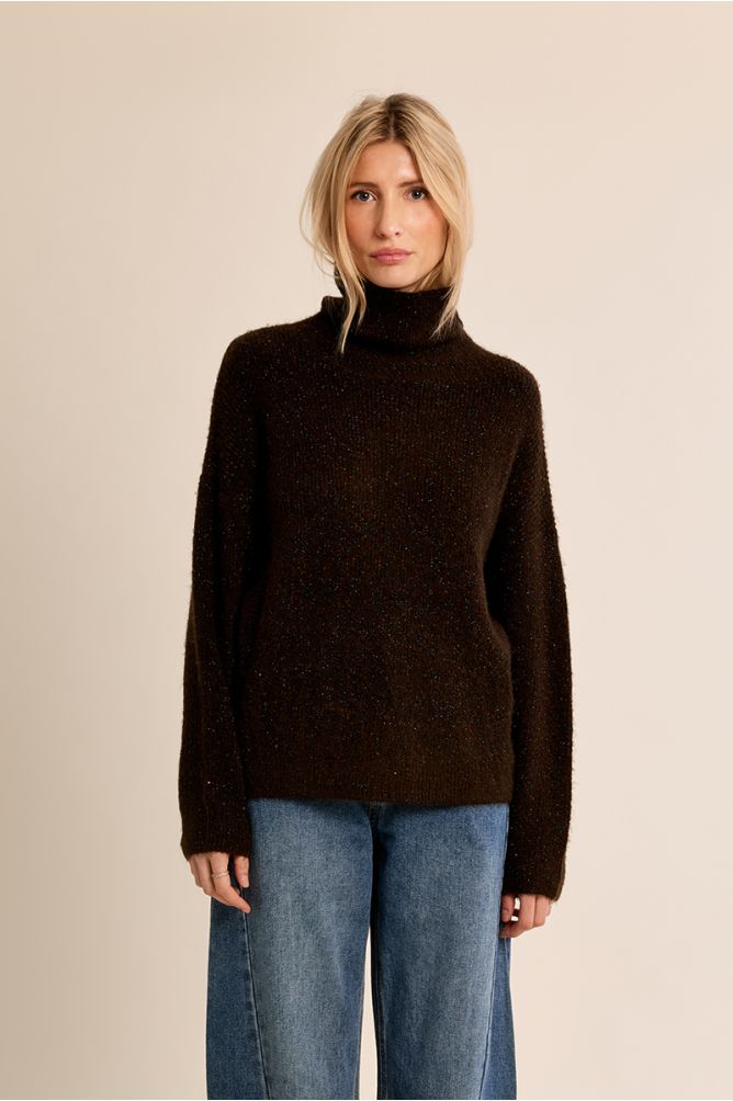 Jersey chocolate con strass MOLLY BRACKEN