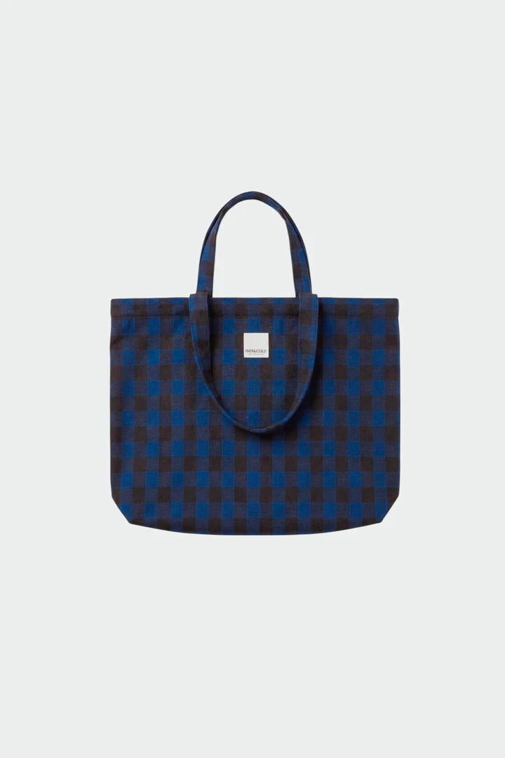 Bolso shopper cuadros azul klein INDI & COLD