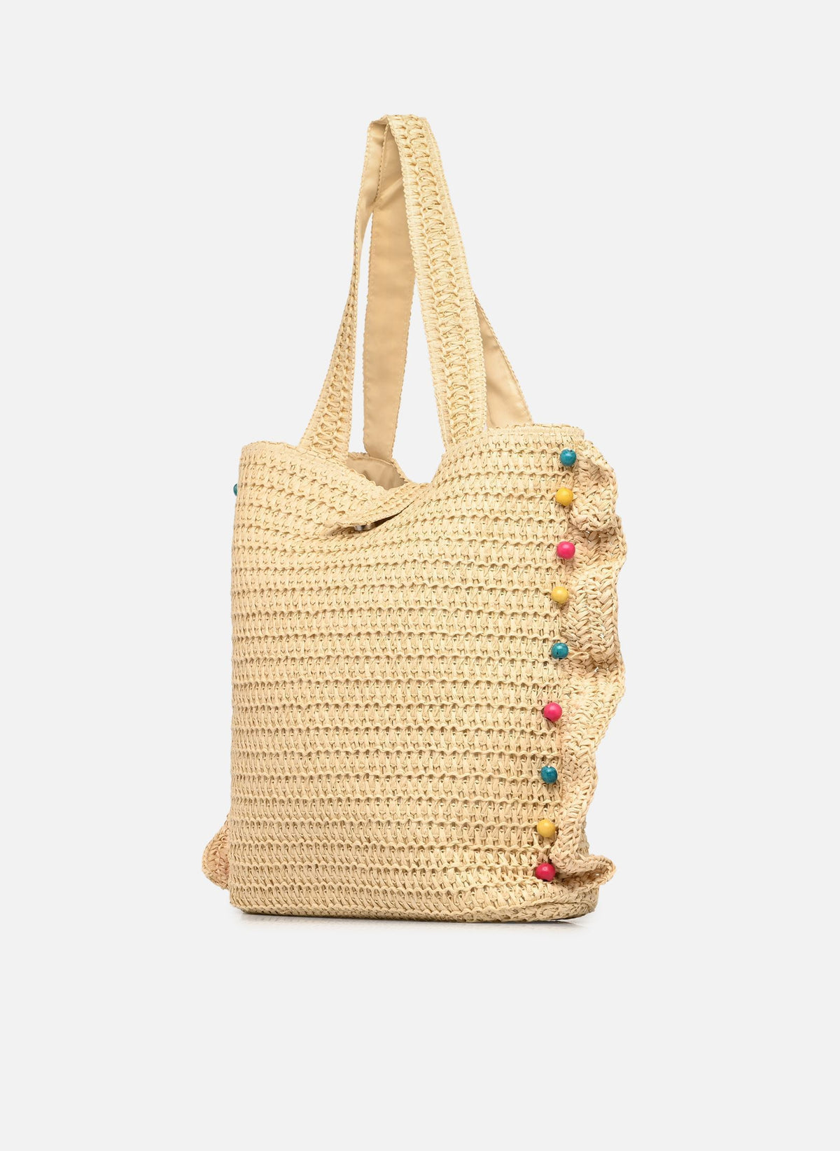 Bolso rafia Abalorios MOLLY BRACKEN