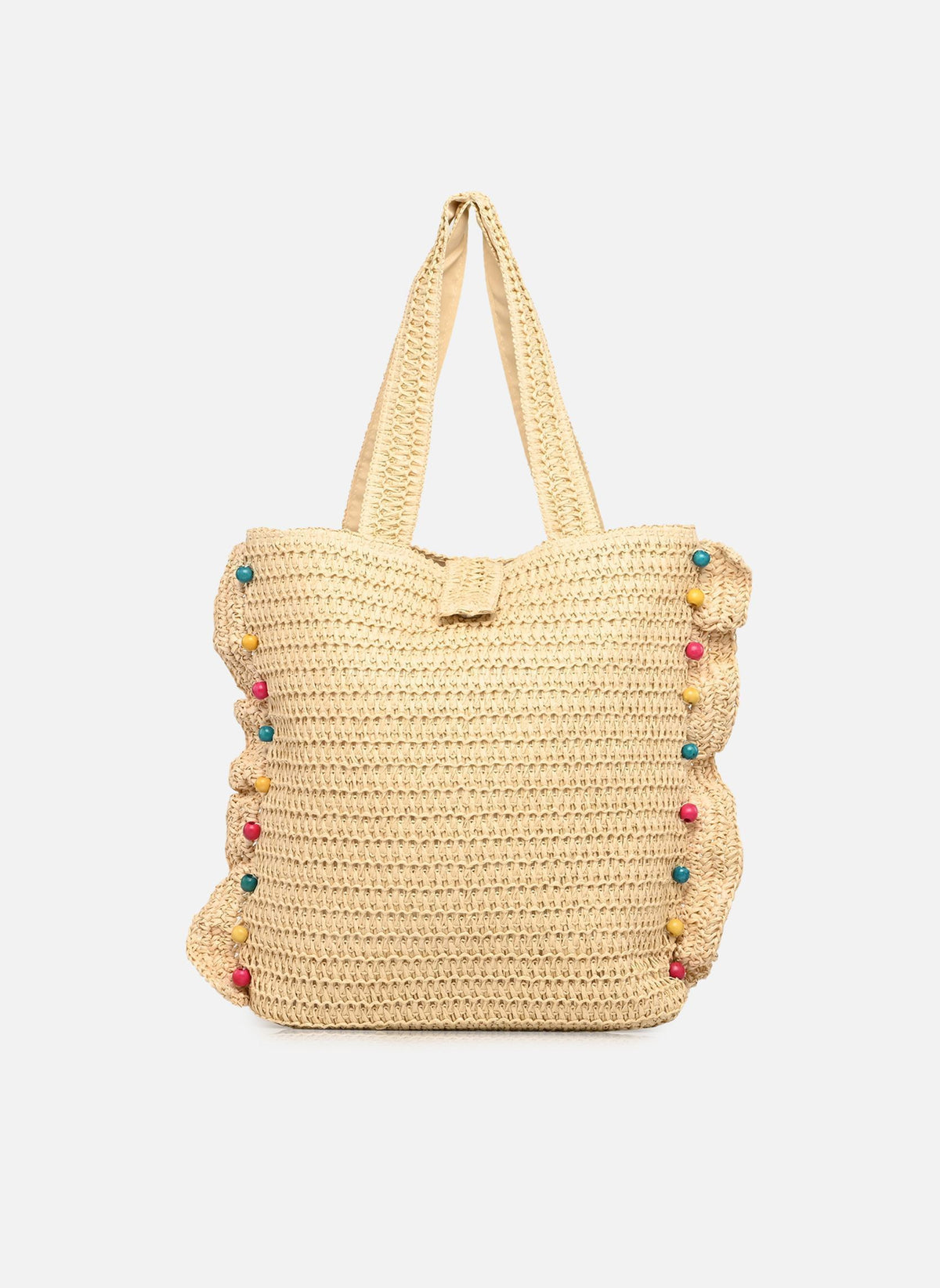 Bolso rafia Abalorios MOLLY BRACKEN