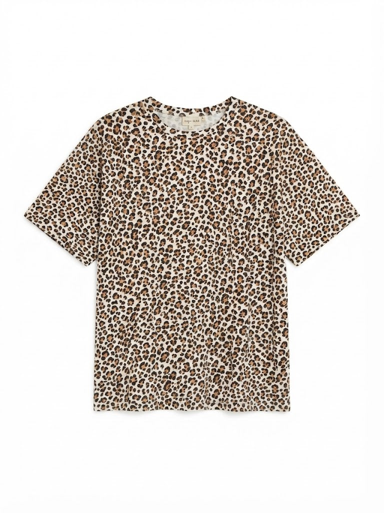 Camiseta leopardo beige