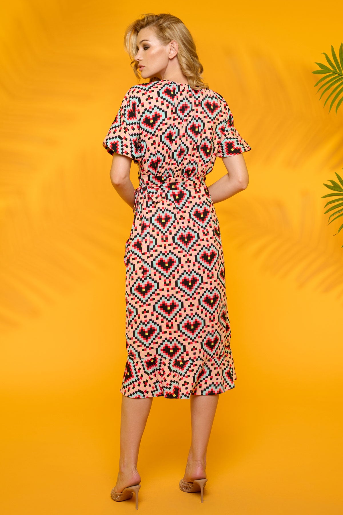 Vestido midi  pixel corazones  MINUETO