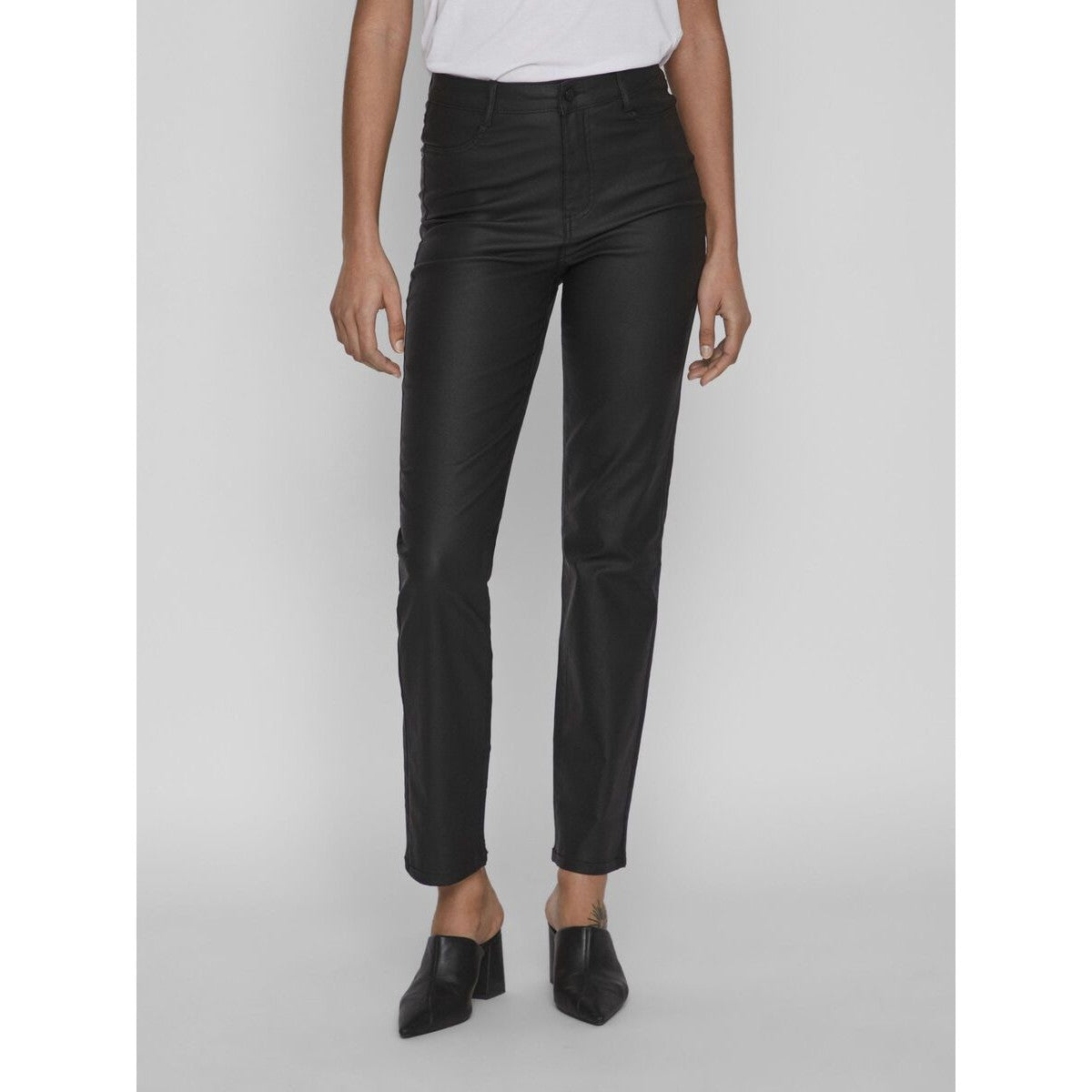 Pantalón recto revestidos negro VILA CLOTHES