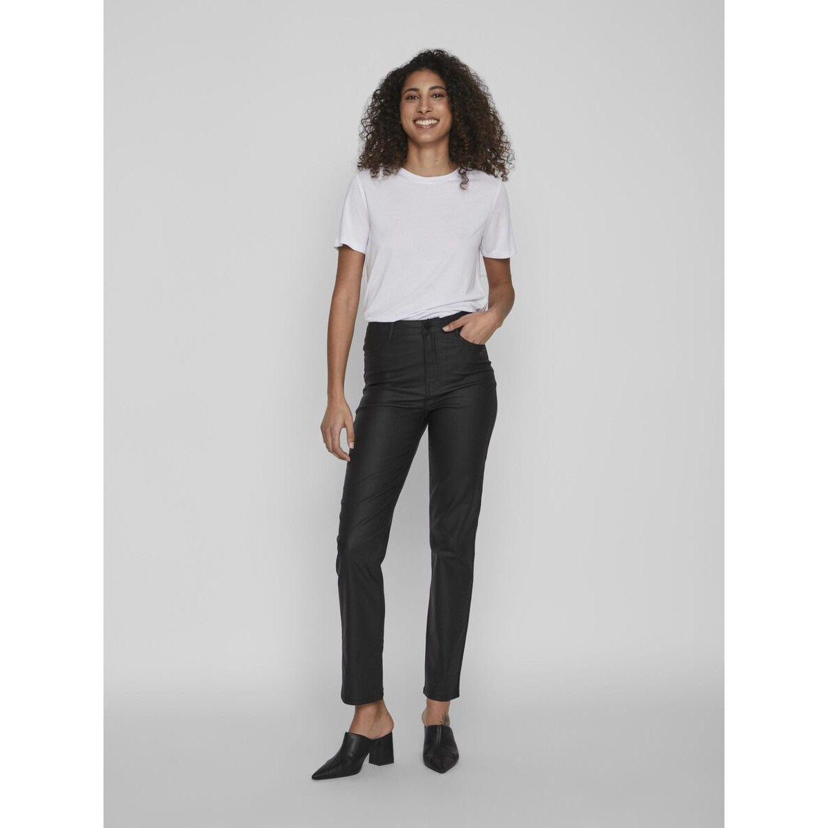 Pantalón recto revestidos negro VILA CLOTHES