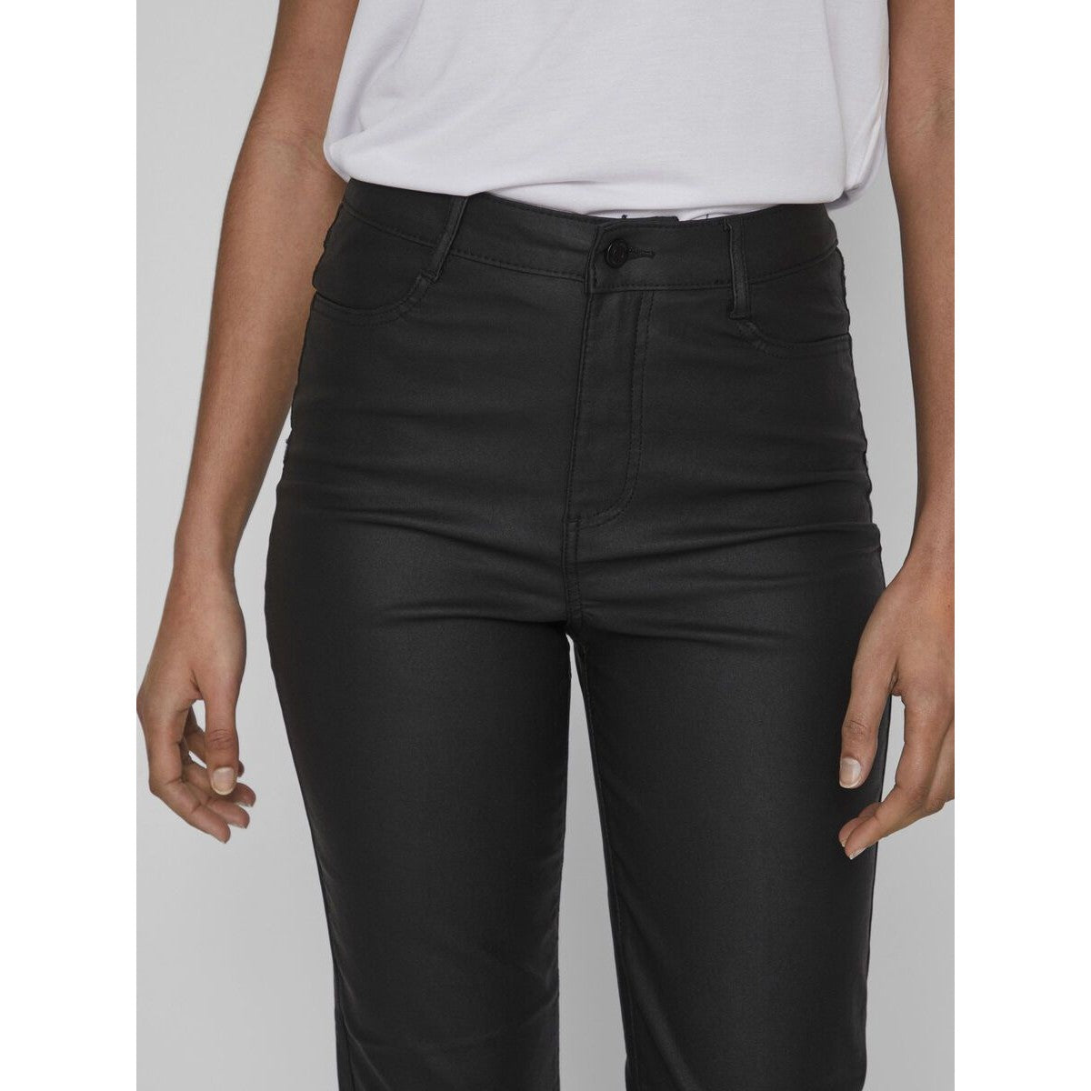 Pantalón recto revestidos negro VILA CLOTHES