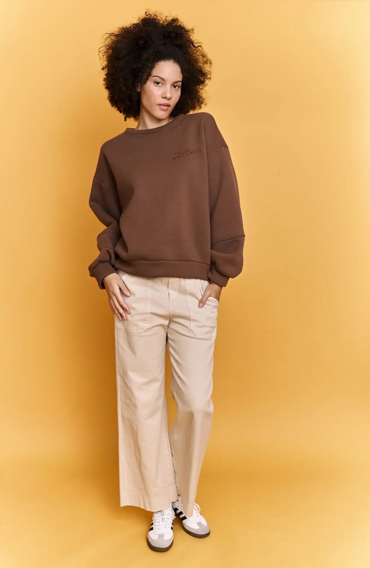 Sudadera AMOUR chocolate