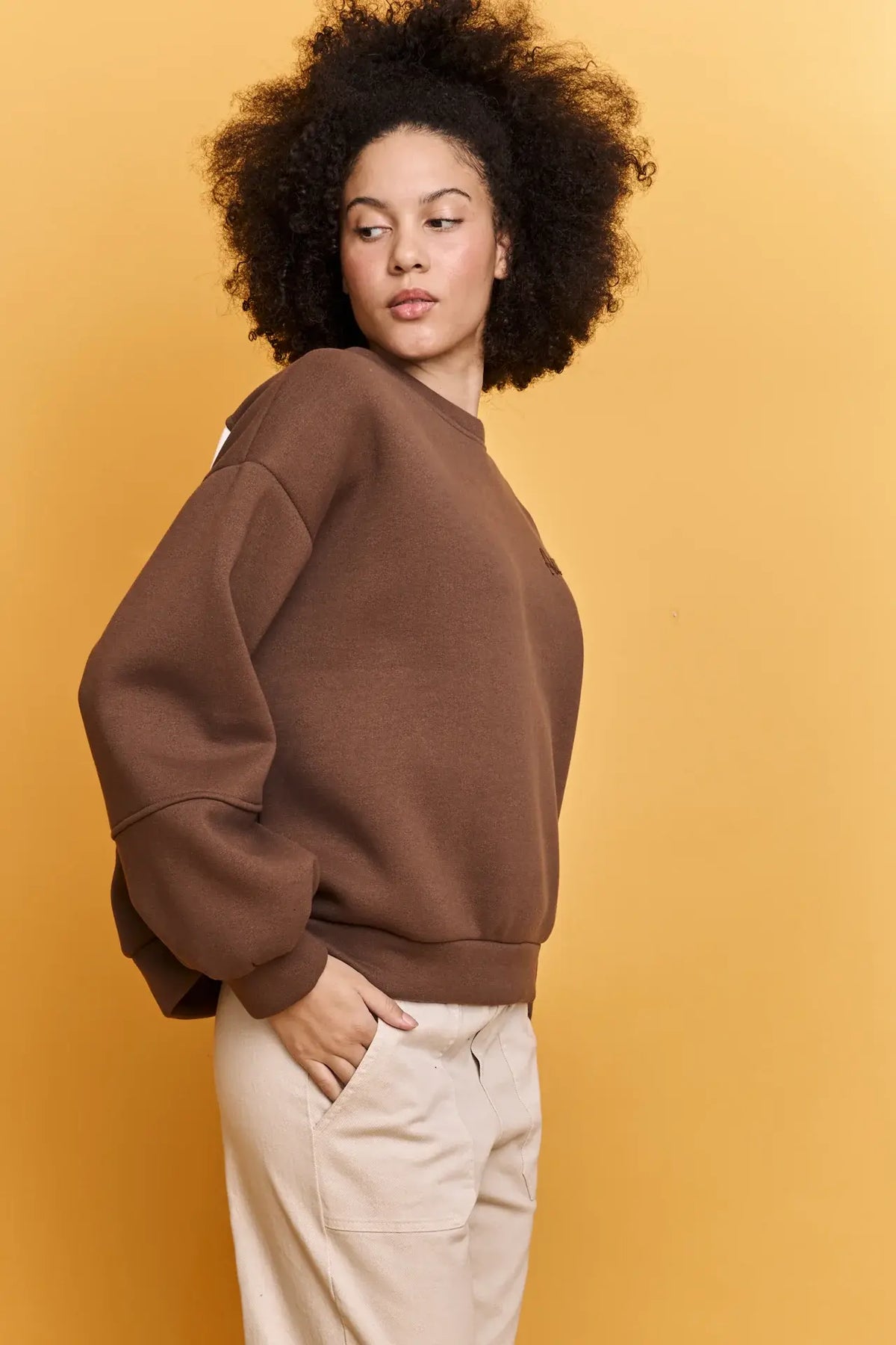 Sudadera AMOUR chocolate