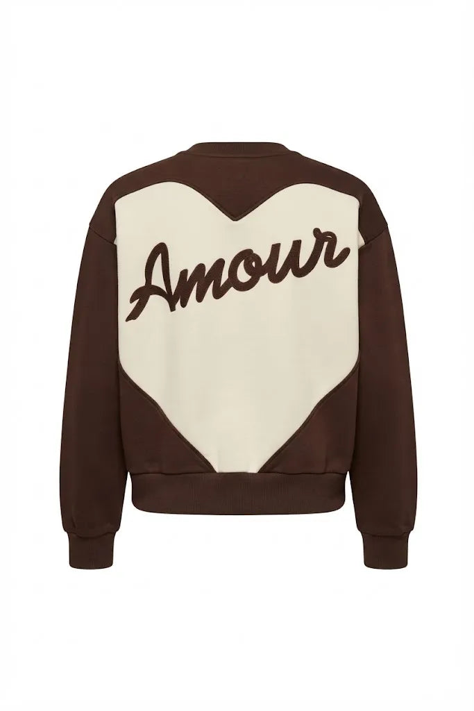 Sudadera AMOUR chocolate