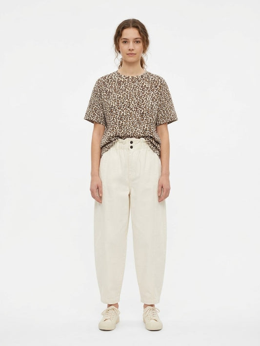 Camiseta leopardo beige