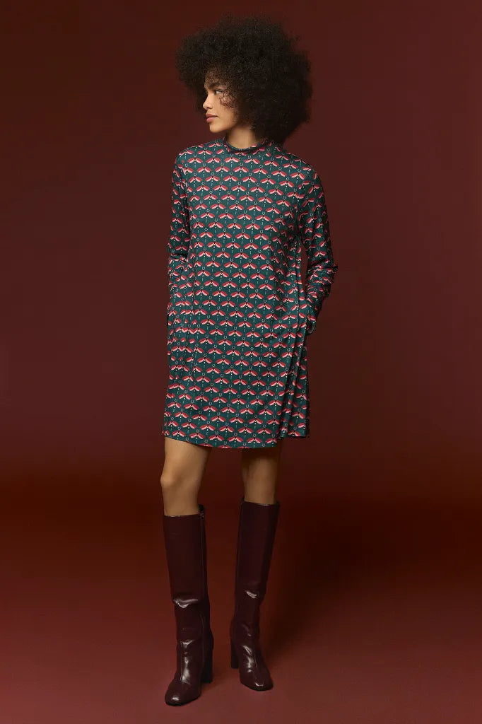 Green dragonfly dress MINUETO
