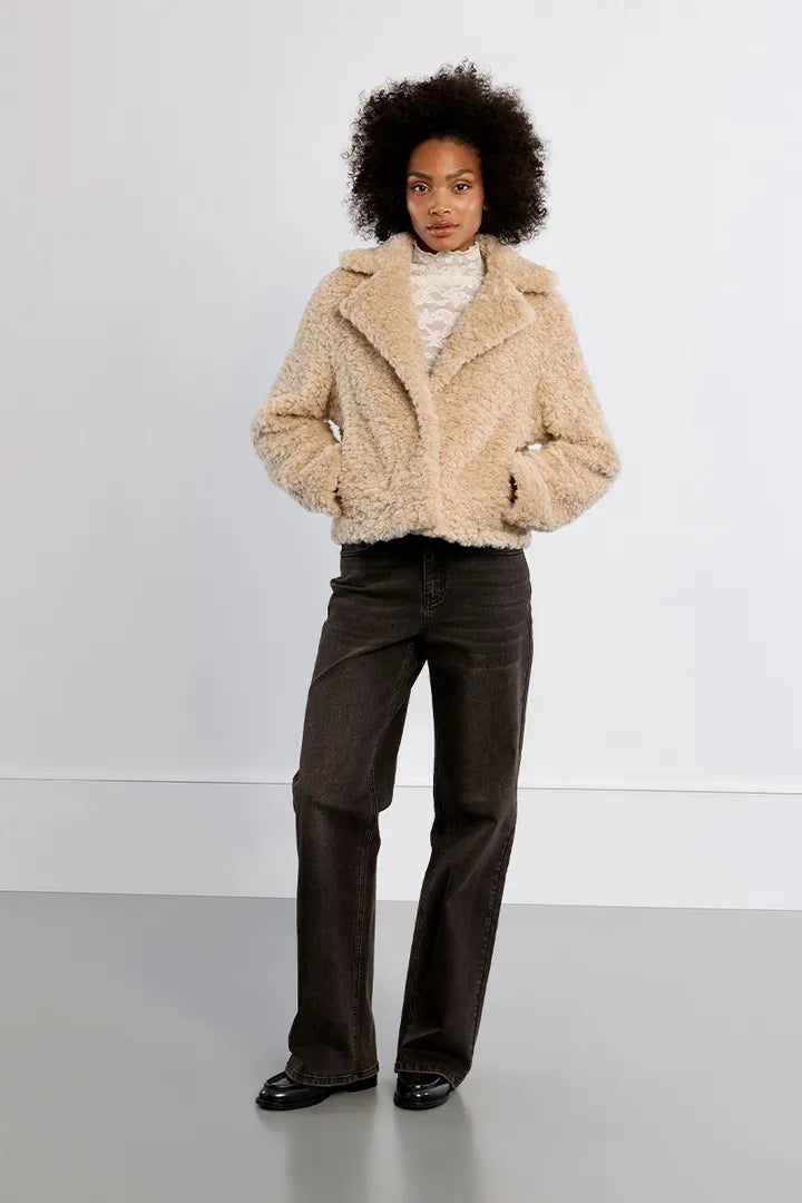 Chaqueta borrego cuello solapa LILI SIDONIO