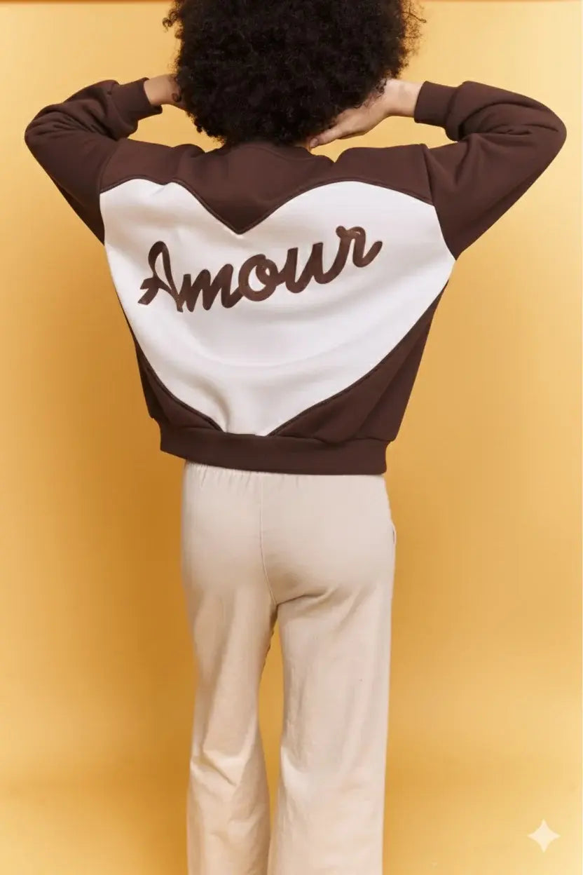 Sudadera AMOUR chocolate