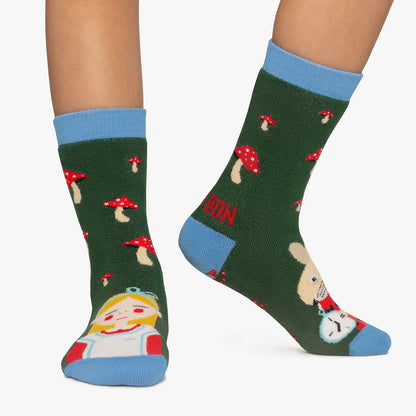 Calcetines antideslizantes KIDS ALICE  verde oscuro  JIMMY LION
