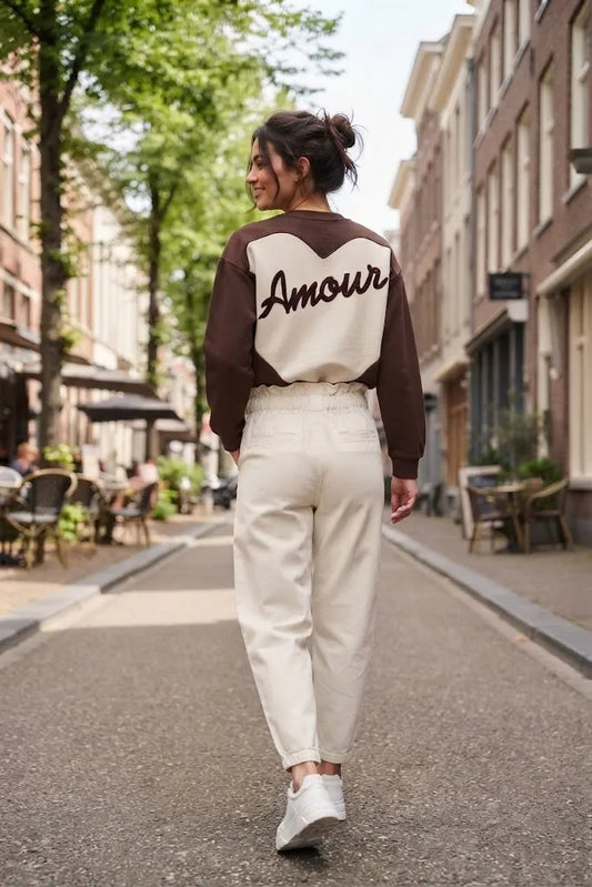 Sudadera AMOUR chocolate