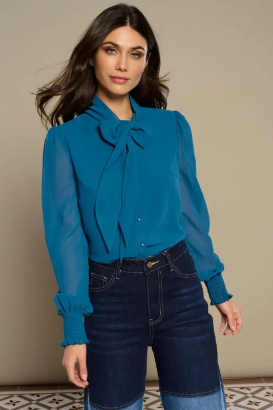 Top lazada azul  MINUETO