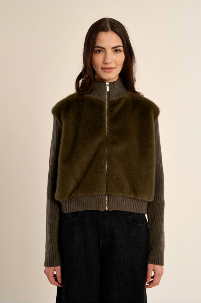 Chaqueta de punto y peluche MOLLY BRACKEN