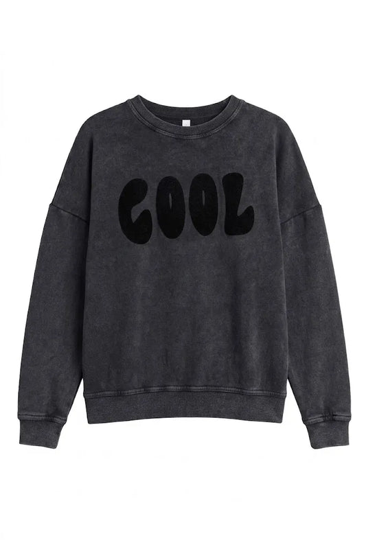 Sudadera COOL negro lavado