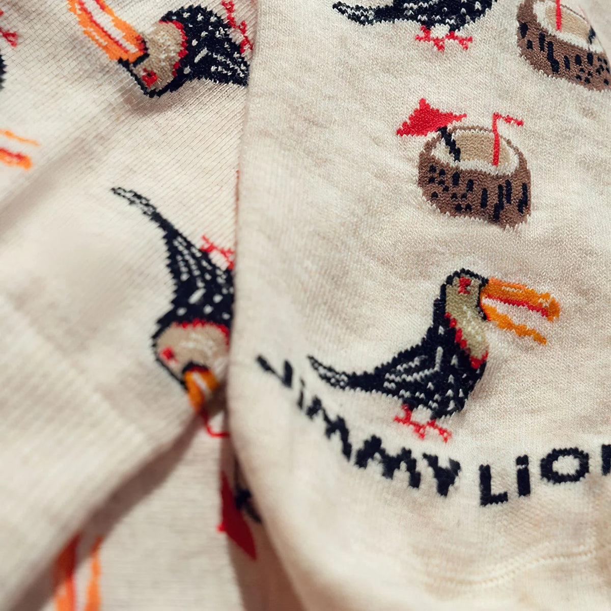 Calcetín Tropical tucan beige  JIMMY LION
