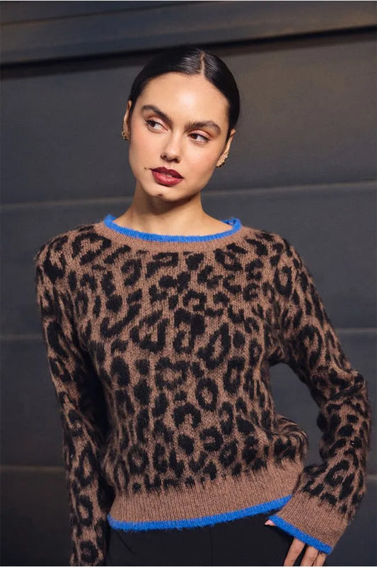Jersey animal ribete azul LILI SIDONIO