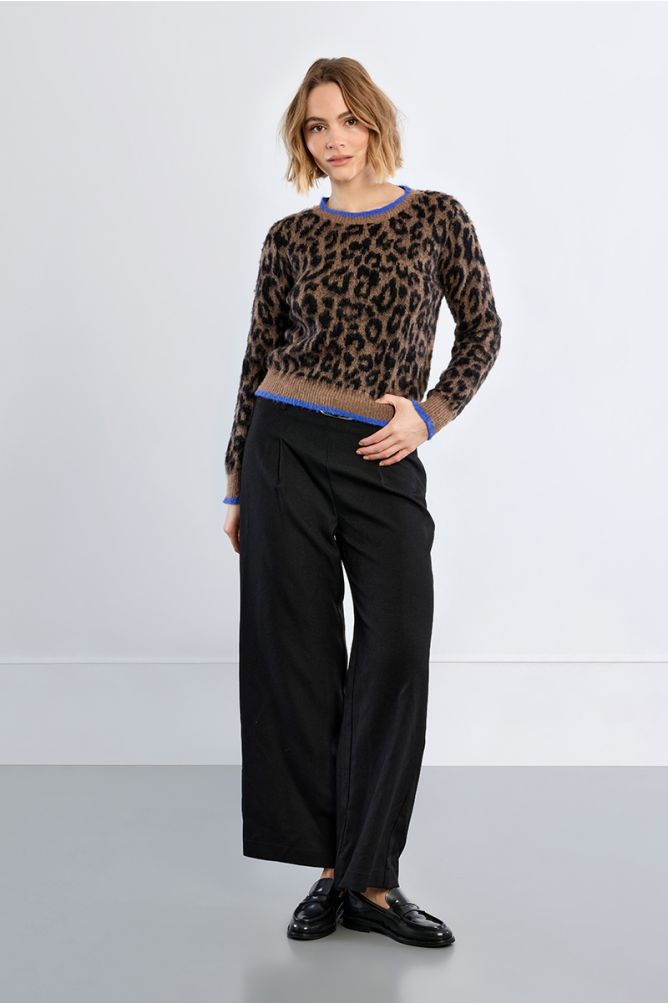Jersey animal ribete azul LILI SIDONIO