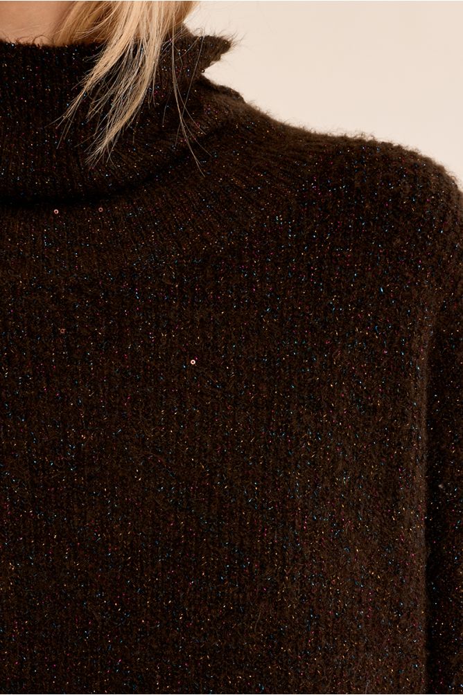 Jersey chocolate con strass MOLLY BRACKEN