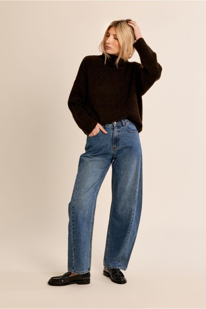 Jersey chocolate con strass MOLLY BRACKEN