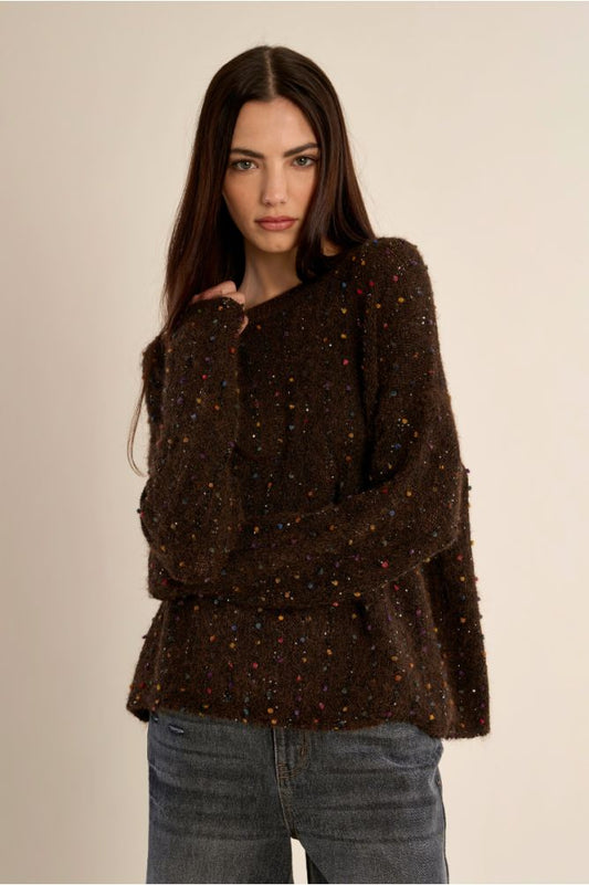 Jersey chocolate con lunares MOLLY BRACKEN