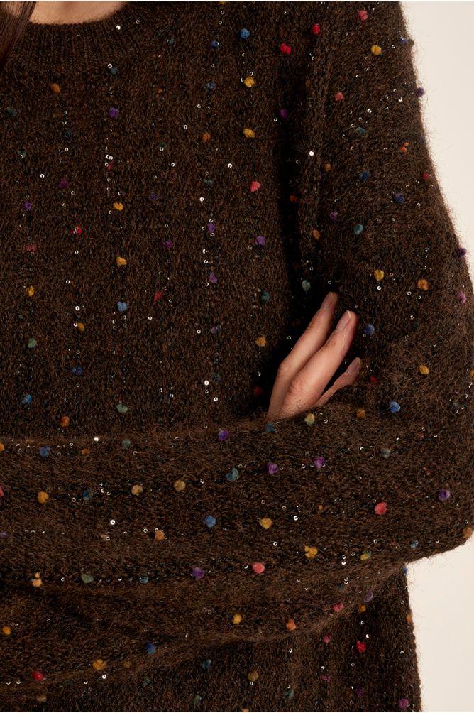 Jersey chocolate con lunares MOLLY BRACKEN