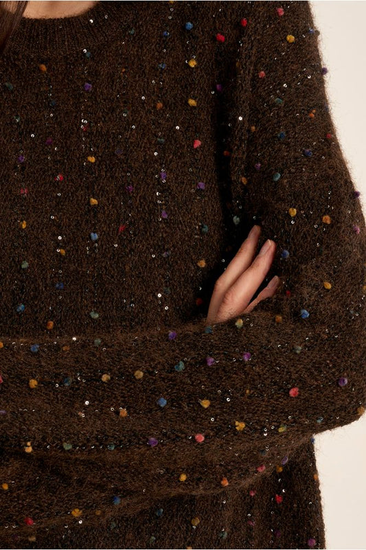 Jersey chocolate con lunares MOLLY BRACKEN