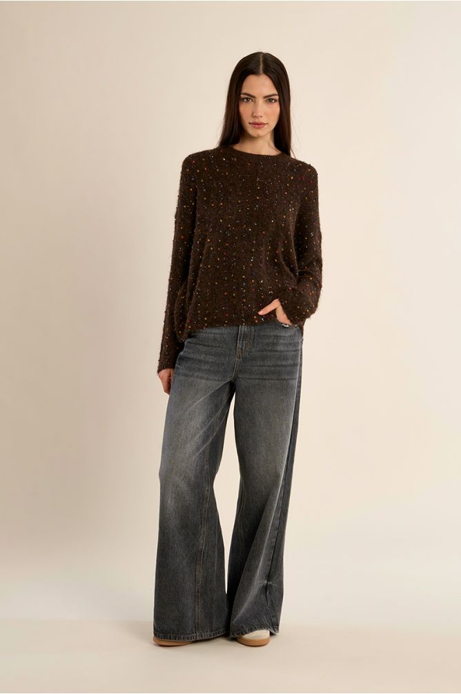 Jersey chocolate con lunares MOLLY BRACKEN