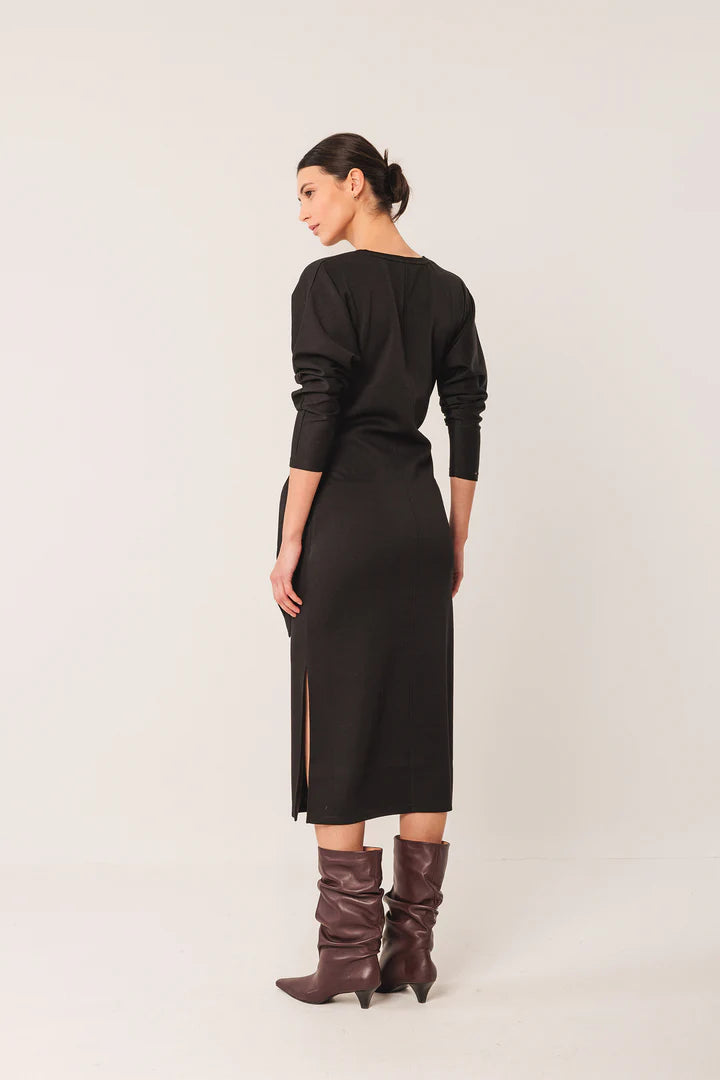Vestido lazada y abertura lateral INDI & COLD