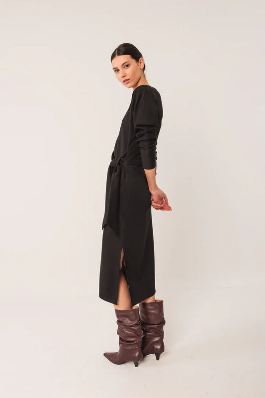 Vestido lazada y abertura lateral INDI & COLD
