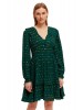 Vestido tejido jacquard con lurex color verde 