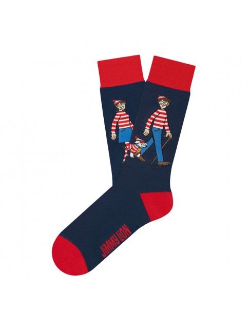 Calcetines WHERE'S WALLY  Wally & Friends  color azul oscuro JIMMY LION
