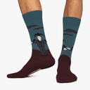 Calcetines HITCHCOCK CROWS  color rojo oscuro JIMMY LION