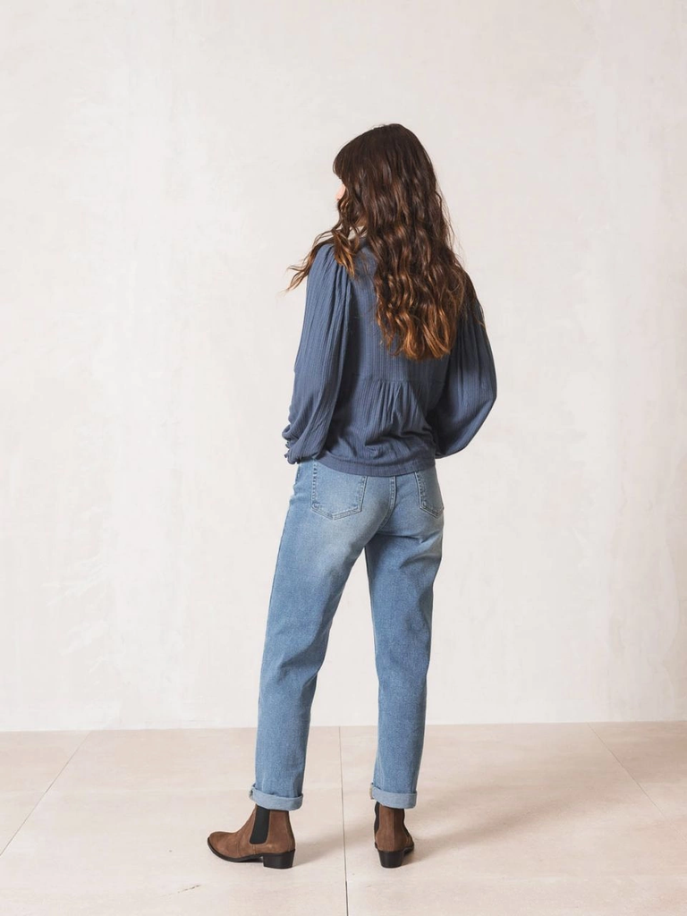 Pantalón MOM denim used color negro (copia)