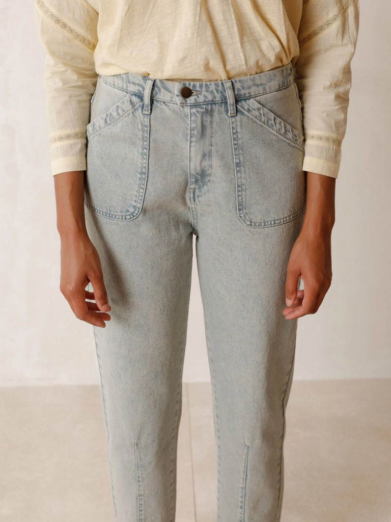 Pantalón MOM denim used color negro (copia)