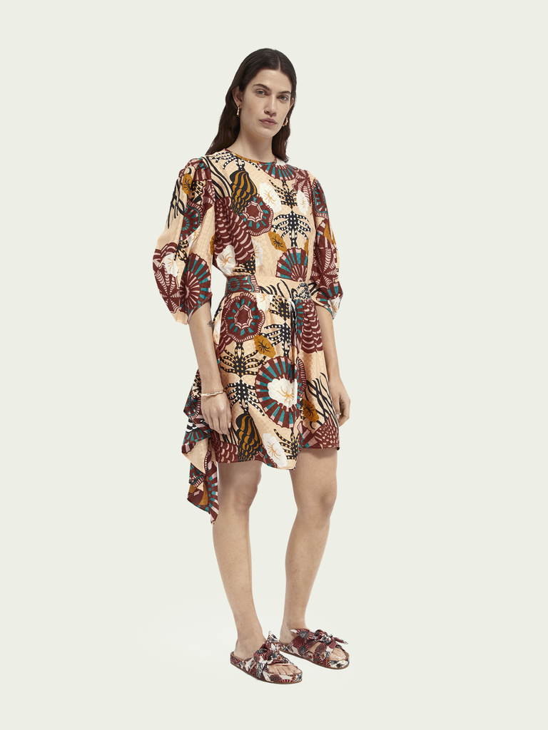 Vestido estampado tejido diseño Jacquard