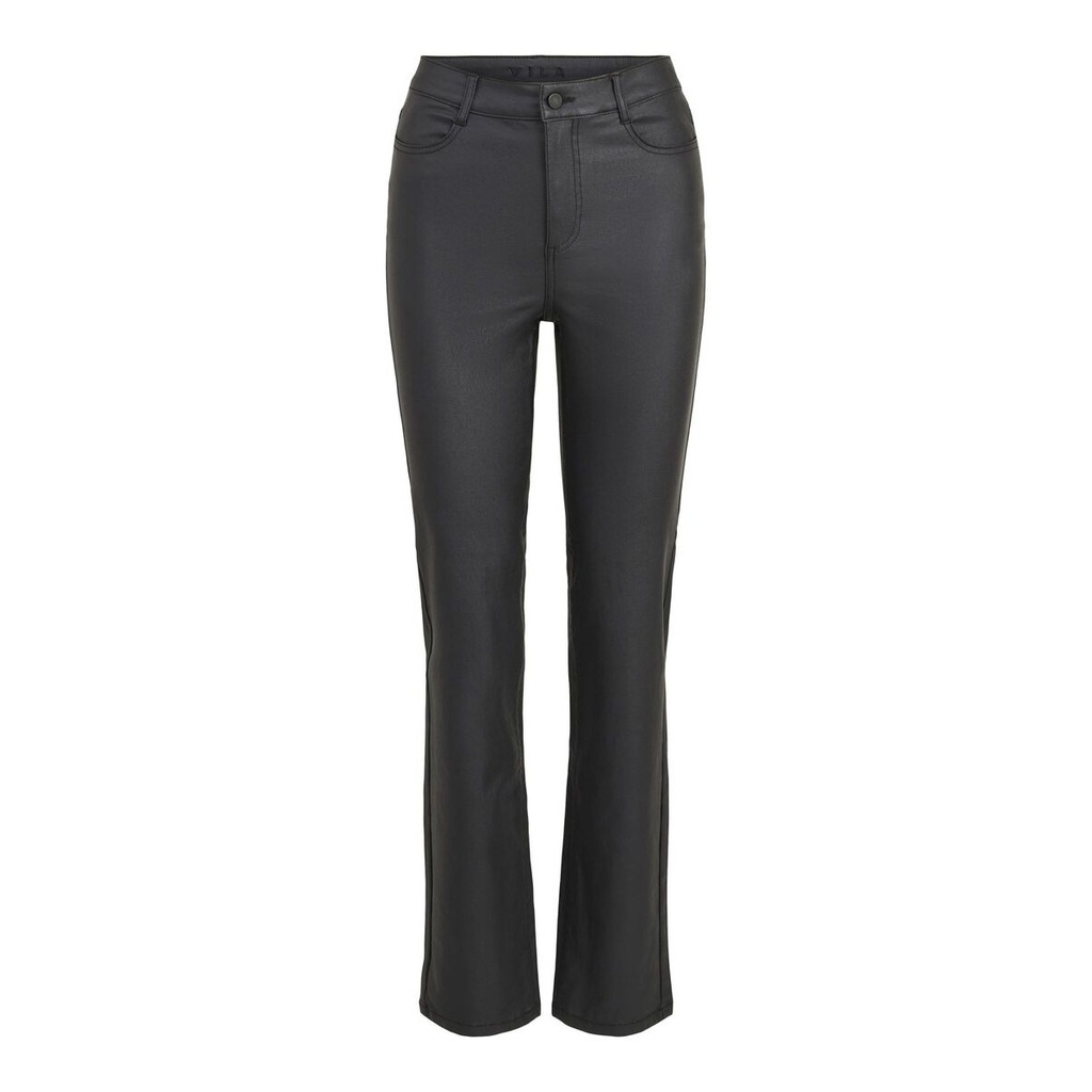 Pantalón recto revestidos color negro