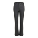 Pantalón recto revestidos color negro
