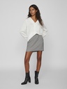 Blusa cuello V color blanco nieve
