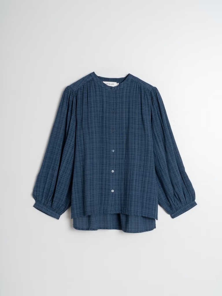Camisa tessa melange color indigo
