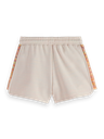 Pantalón short color hielo y multicolor