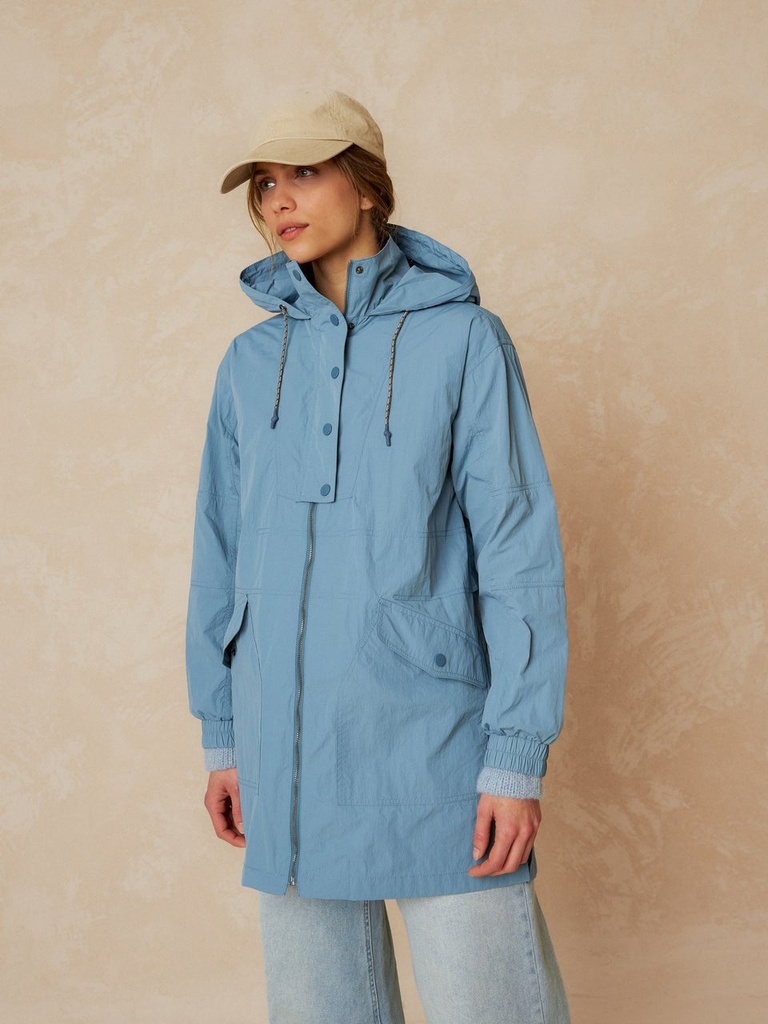 Gabardina water repelent color acero 
