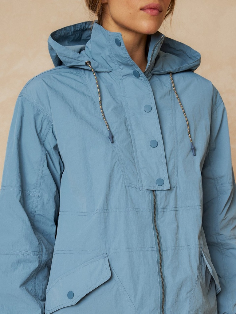 Gabardina water repelent color acero 