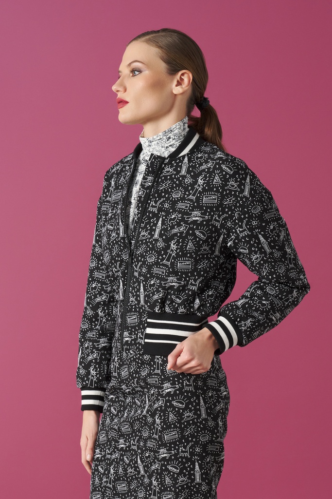 Chaqueta bomber urban sketch  NY 