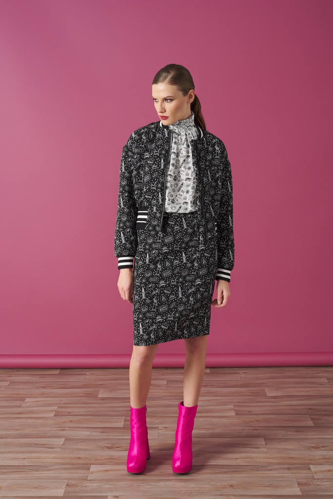 Chaqueta bomber urban sketch  NY 